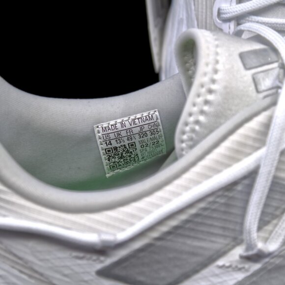 ADIDAS Men's Adizero Afterburner 8 Baseball Cleats White Silver - Picture 7 of 7